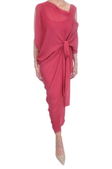 Soft Twisted Dress, Melon