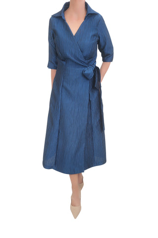 Wrap Shirt Dress, Teal