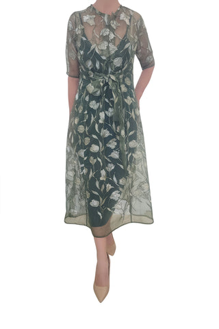 Green Leaf Organdy Dress