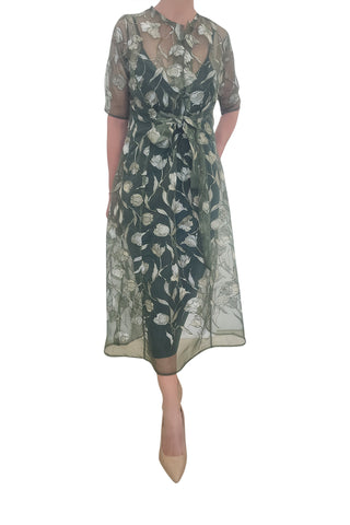 Green Leaf Organdy Dress