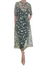 Green Leaf Organdy Dress