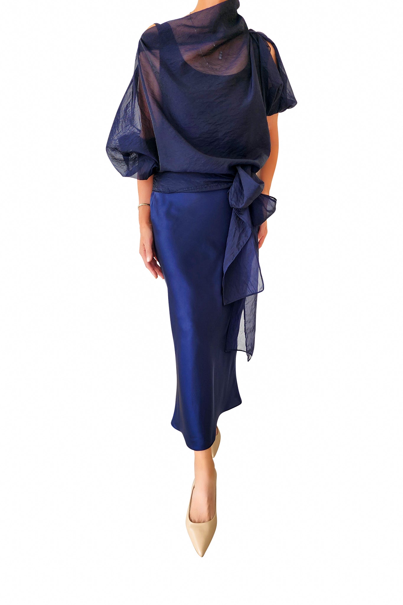 Willow top, Ink Organdy